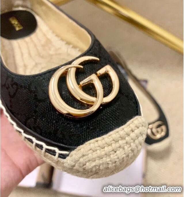 Popular Gucci GG Matelassé Canvas Espadrilles 120101 Black