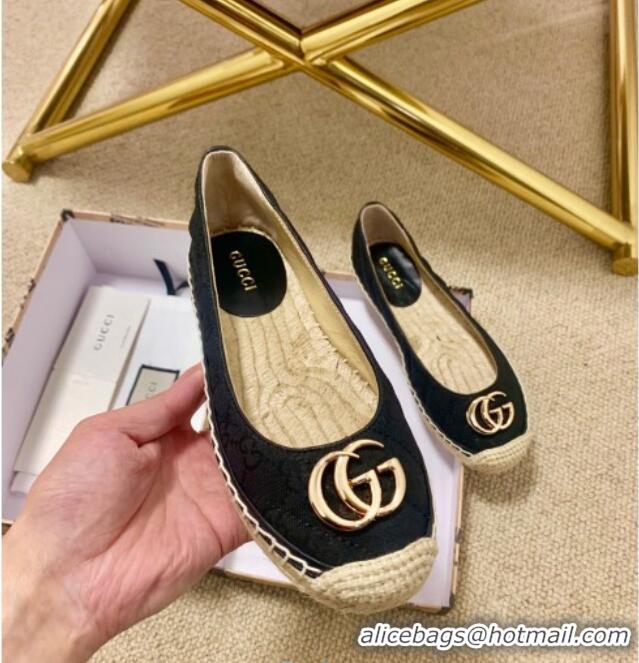 Popular Gucci GG Matelassé Canvas Espadrilles 120101 Black