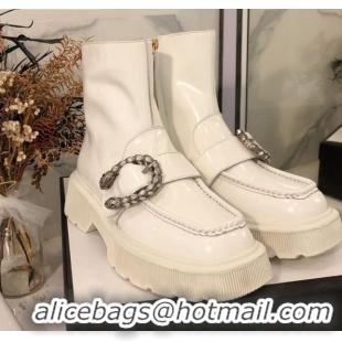 New Style Gucci Dionysus Shiny Calfskin 20cm Short Boots 120133 White