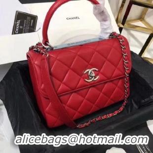 High Quality CHANEL Trendy CC Bag Small Lambskin Leather CH8952 Red Light Gold Hardware 2020