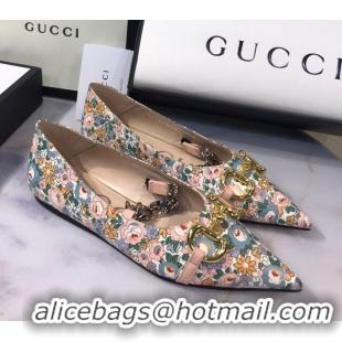 Cute Gucci Liberty London Floral Ballet Flat 120224 Pink