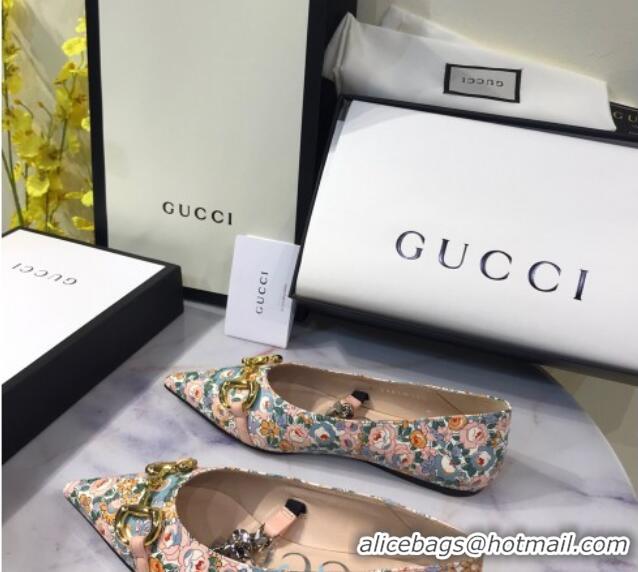 Cute Gucci Liberty London Floral Ballet Flat 120224 Pink