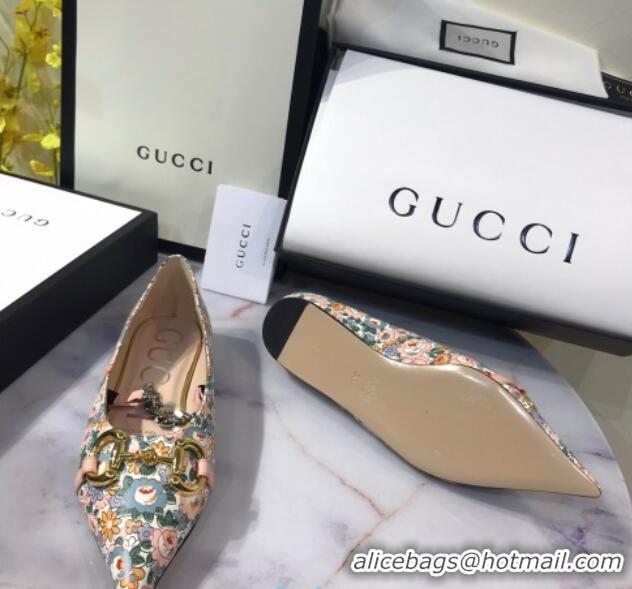 Cute Gucci Liberty London Floral Ballet Flat 120224 Pink