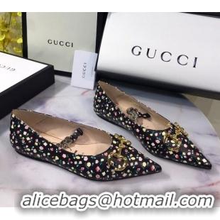 Low Cost Gucci Liberty London Floral Ballet Flat 120224 Black