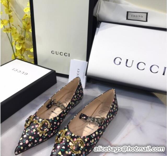 Low Cost Gucci Liberty London Floral Ballet Flat 120224 Black