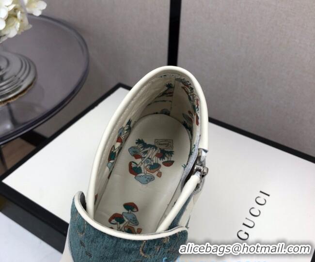 Good Looking Gucci GG Fabric High-Top 5cm Heel Loafers 120259 Green