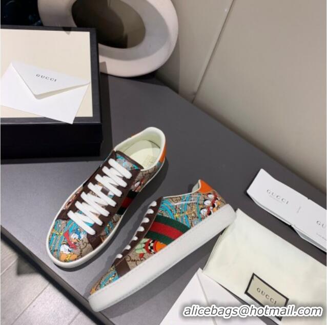 Stylish Gucci x Disney Ace GG Canvas Donald Duck Sneaker 0120271