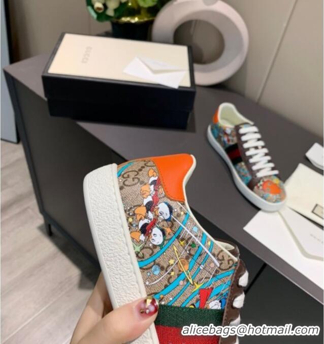 Stylish Gucci x Disney Ace GG Canvas Donald Duck Sneaker 0120271