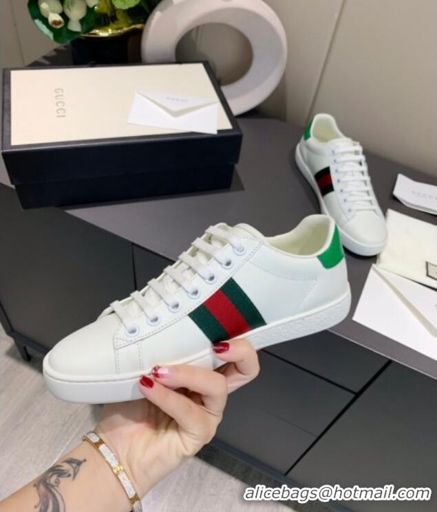 Charming Gucci x Disney Ace Leather Donald Duck Sneaker 0120271 White/Green