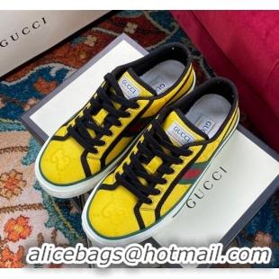 Top Quality Gucci Tennis 1977 Off The Grid Low-Top Sneakers in Yellow Canvas 120313