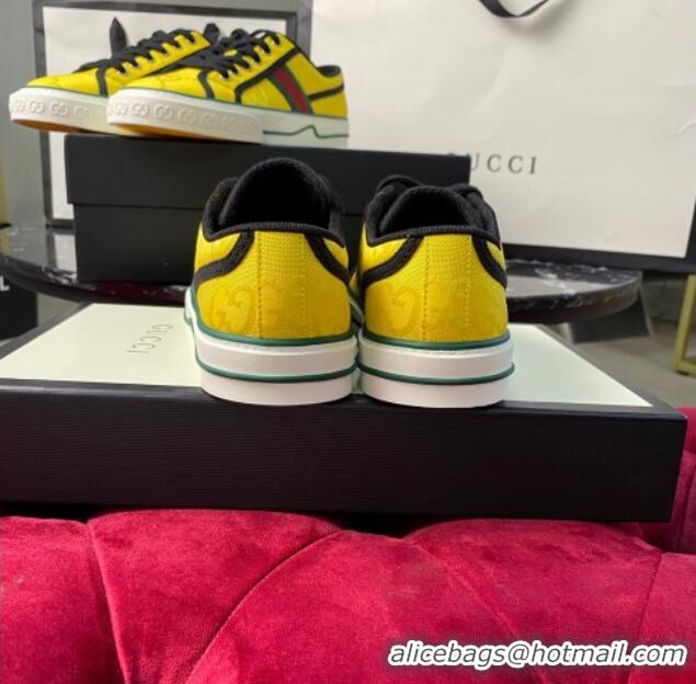 Top Quality Gucci Tennis 1977 Off The Grid Low-Top Sneakers in Yellow Canvas 120313