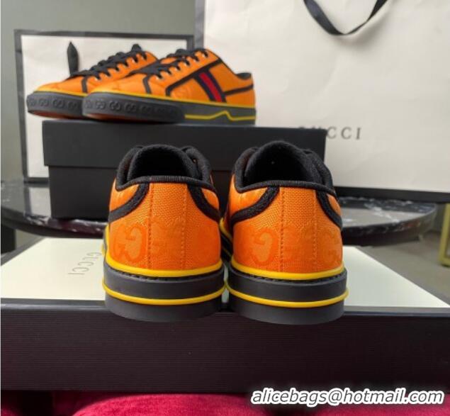 Cute Gucci Tennis 1977 Low-Top Sneakers in Orange Canvas 120315