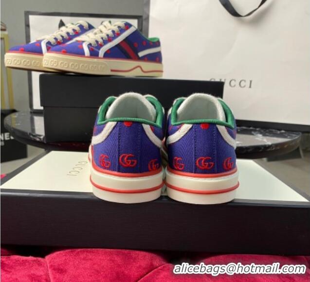 Top Quality Gucci Tennis 1977 Low-Top Sneakers in Purple GG Canvas 120317