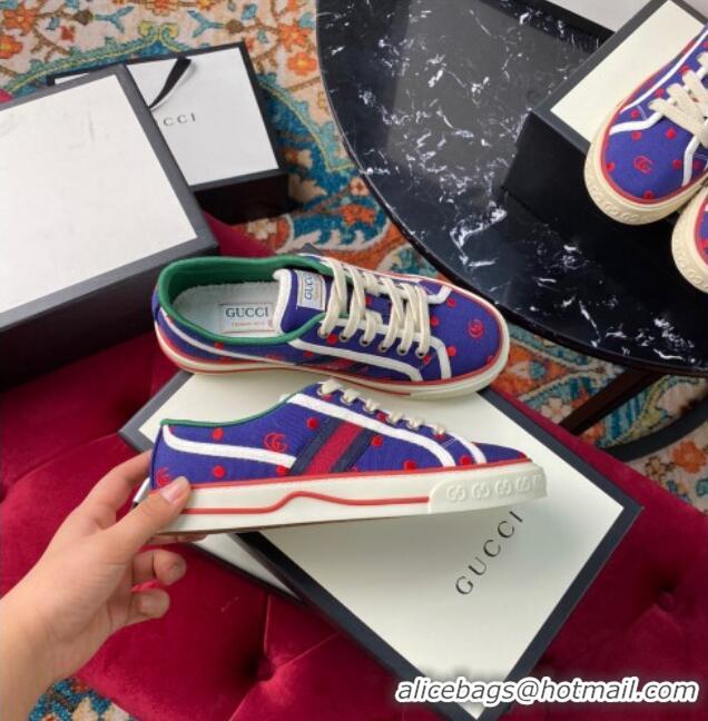 Top Quality Gucci Tennis 1977 Low-Top Sneakers in Purple GG Canvas 120317