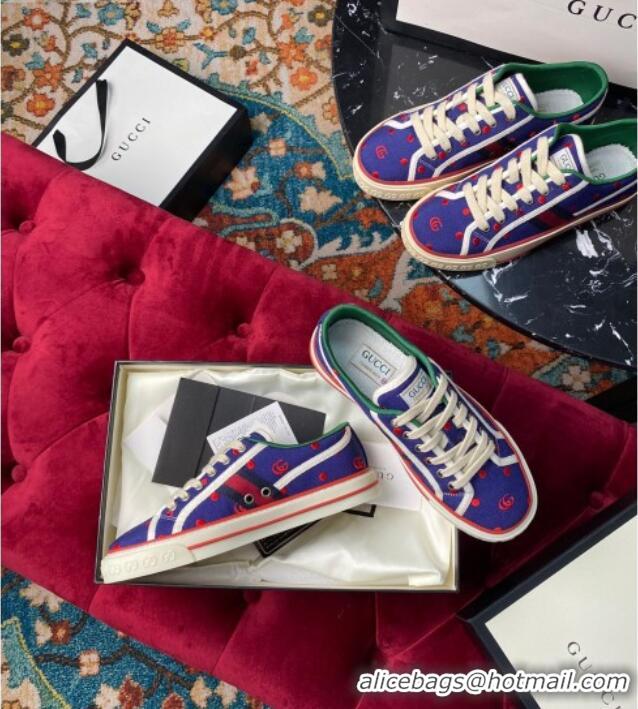 Top Quality Gucci Tennis 1977 Low-Top Sneakers in Purple GG Canvas 120317