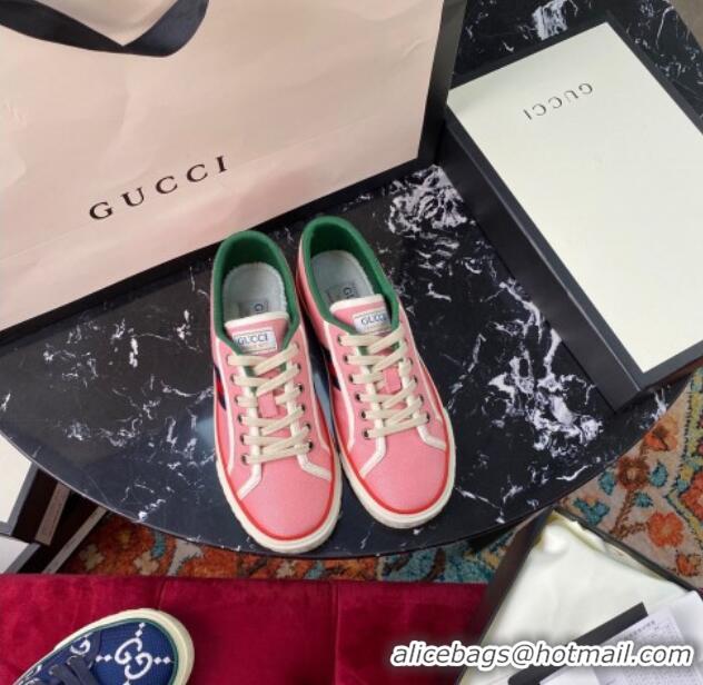 Grade Design Gucci Tennis 1977 Low-Top Sneakers in Pink Canvas 120319