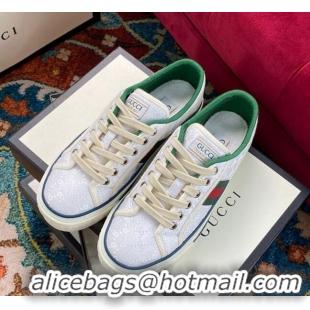 Fashion Gucci Tennis 1977 Low-Top Sneakers in White GG Canvas 120323