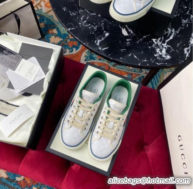 Fashion Gucci Tennis 1977 Low-Top Sneakers in White GG Canvas 120323