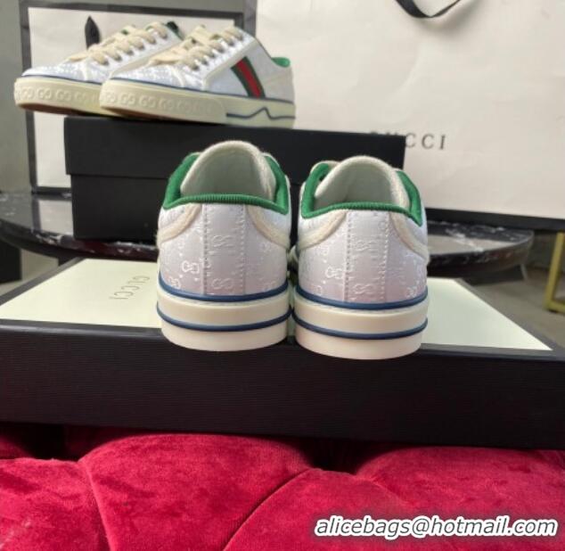 Fashion Gucci Tennis 1977 Low-Top Sneakers in White GG Canvas 120323