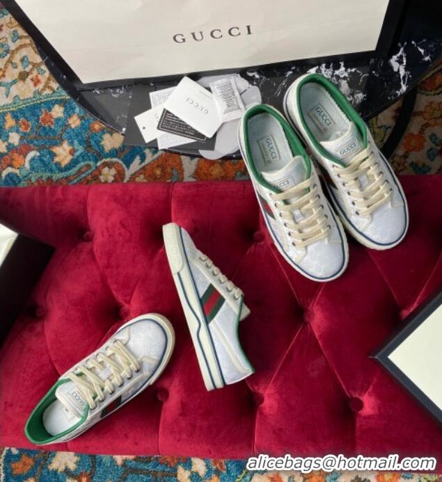 Fashion Gucci Tennis 1977 Low-Top Sneakers in White GG Canvas 120323