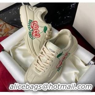 Good Product Gucci Rhyton Sneaker in Apple Print Calfskin 120327