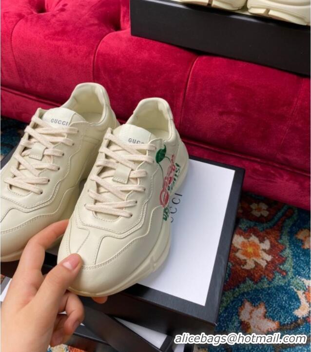 Good Product Gucci Rhyton Sneaker in Apple Print Calfskin 120327