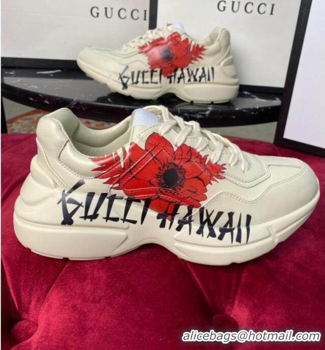 Stylish Gucci Hawaii Print Rhyton Sneaker 120328 