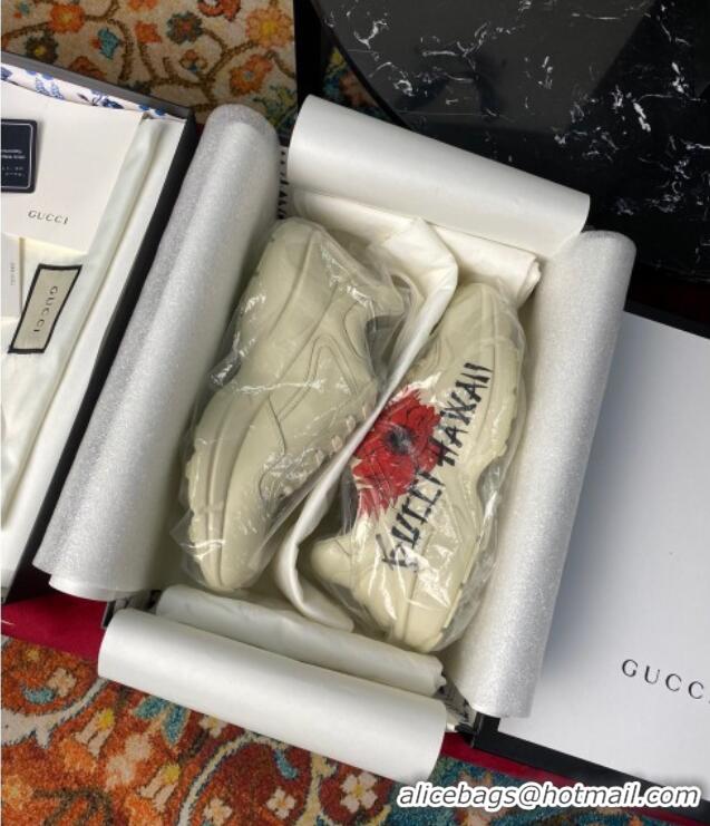 Stylish Gucci Hawaii Print Rhyton Sneaker 120328 