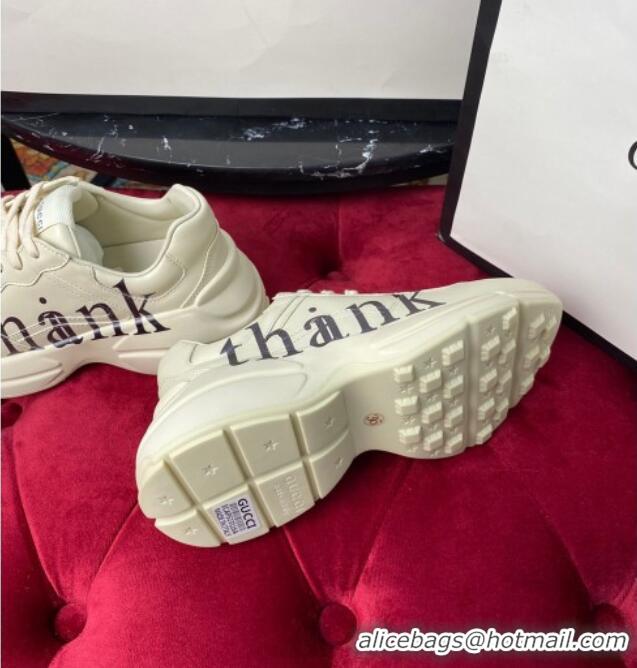 Hot Style Gucci 'think/thank' Print Rhyton Sneaker 120336