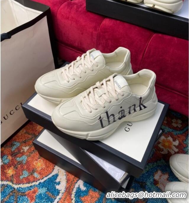 Hot Style Gucci 'think/thank' Print Rhyton Sneaker 120336