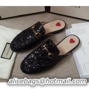 Duplicate Gucci Sequins Slipper 010915 Black