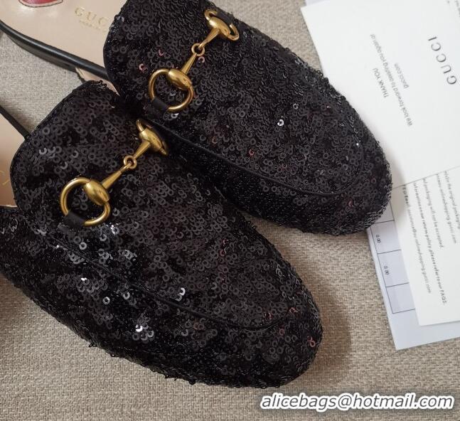 Duplicate Gucci Sequins Slipper 010915 Black