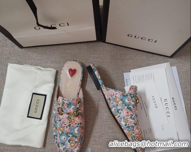 Design Gucci Liberty London Floral Mules 010924 Pink