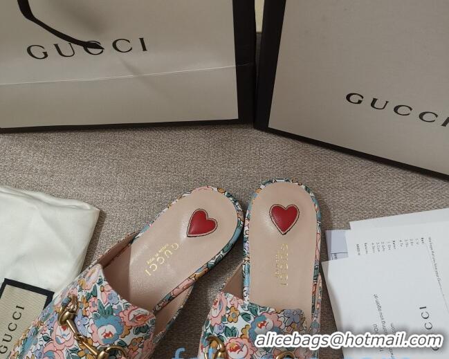 Design Gucci Liberty London Floral Mules 010924 Pink