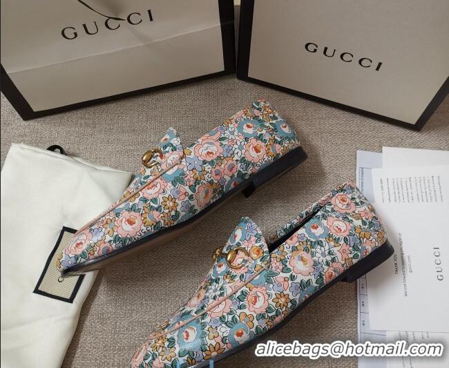 Stylish Gucci Liberty London Floral Loafers 010926 Pink