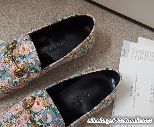 Stylish Gucci Liberty London Floral Loafers 010926 Pink