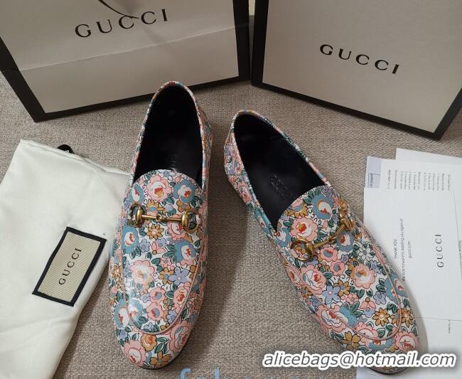 Stylish Gucci Liberty London Floral Loafers 010926 Pink