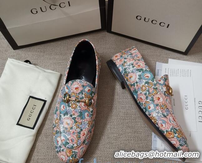 Stylish Gucci Liberty London Floral Loafers 010926 Pink