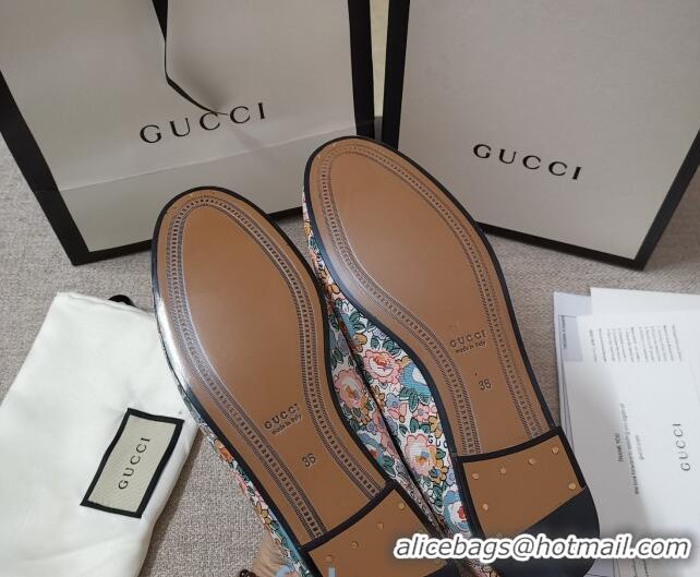 Stylish Gucci Liberty London Floral Loafers 010926 Pink