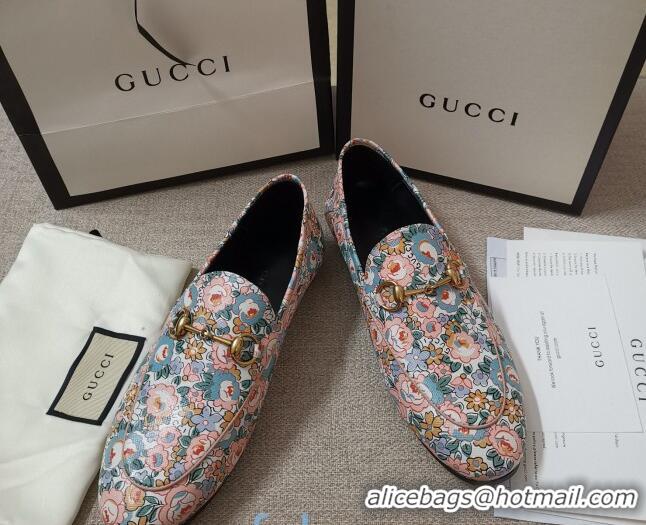 Stylish Gucci Liberty London Floral Loafers 010926 Pink