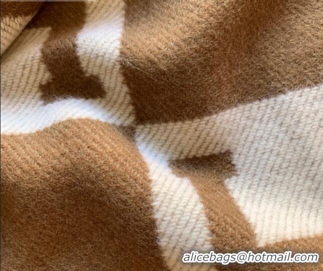 Promotional Hermes Classic Wool Cashmere Blanket 140x170cm H8504 Dark Brown 2020