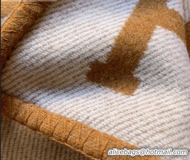 Top QualityHermes Classic Wool Cashmere Blanket 140x170cm H8505 Camel 2020