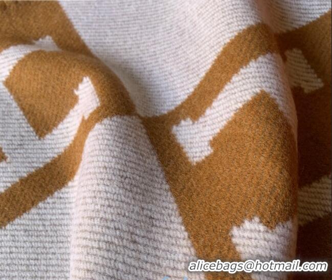 Top QualityHermes Classic Wool Cashmere Blanket 140x170cm H8505 Camel 2020