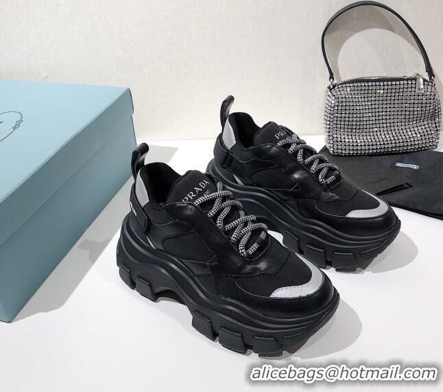 Top Grade Prada Block Sneakers 061506 Black/Silver