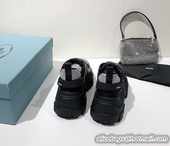 Top Grade Prada Block Sneakers 061506 Black/Silver