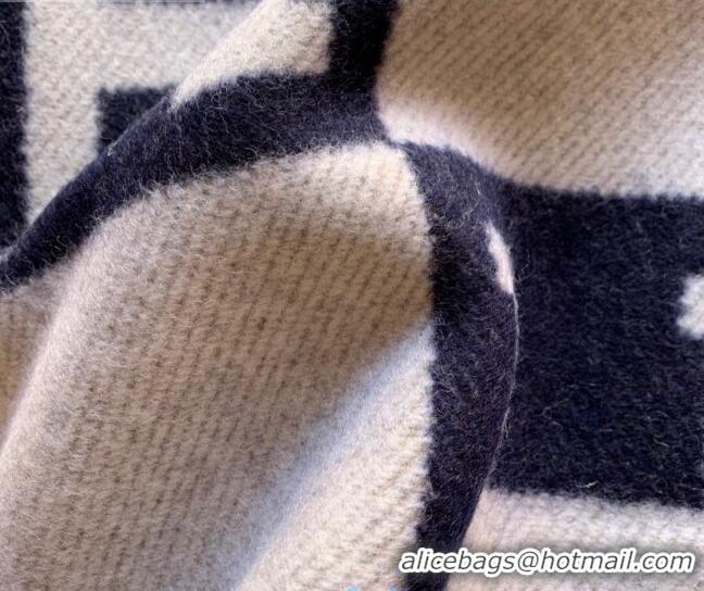 Buy Inexpensive Hermes Classic Wool Cashmere Blanket 140x170cm H8507 Navy Blue 2020