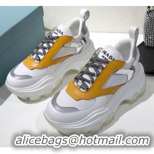 Best Product Prada Block Sneakers 061506 Yellow/Silver/White