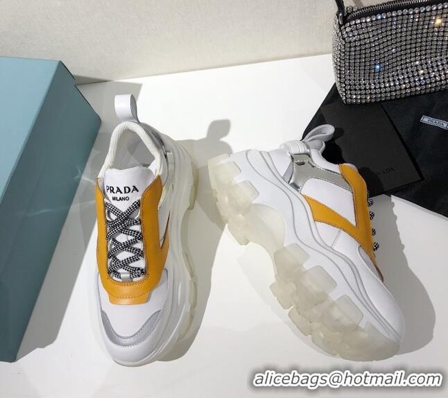 Best Product Prada Block Sneakers 061506 Yellow/Silver/White