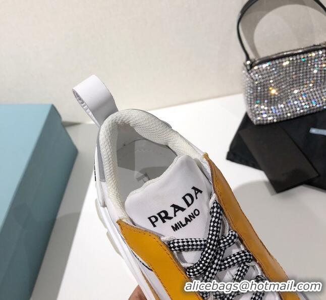 Best Product Prada Block Sneakers 061506 Yellow/Silver/White