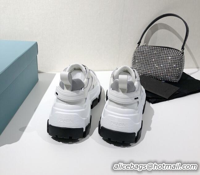 1:1 aaaaa Prada Block Sneakers 061506 Silver/White/Black